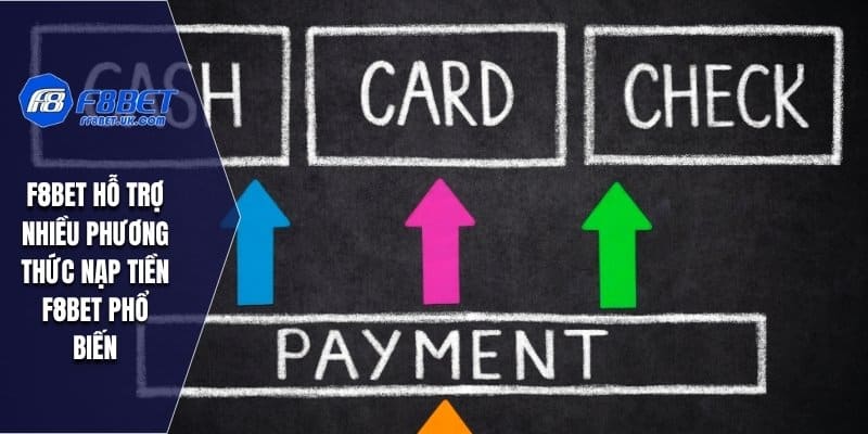 F8BET hỗ trợ nhiều phương thức nạp tiền F8BET phổ biến